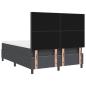 Preview: Boxspringbett mit Matratze Dunkelgrau 140x200 cm Cord-Stoff