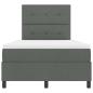 Preview: Boxspringbett mit Matratze & LED Dunkelgrau 120x200 cm Stoff