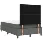 Preview: Boxspringbett mit Matratze & LED Dunkelgrau 120x200 cm Stoff