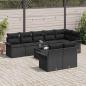 Preview: 9-teiliges Garten-Sofa-Set mit Kissen Beige Poly-Rattan