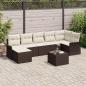 Preview: ARDEBO.de - 7-teiliges Garten-Sofa-Set mit Kissen in Grau Poly Rattan