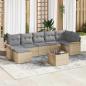 Preview: ARDEBO.de - Gartensofa-set 8 stk. Beige Poly-Rattan