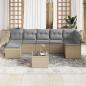 Preview: Gartensofa-set 8 stk. Beige Poly-Rattan