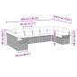 Preview: 10-teiliges Garten Sofa Set mit Kissen Beige Poly Rattan