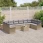 Preview: 11-teiliges Garten Sofa Set mit Kissen Schwarz Poly-Rattan