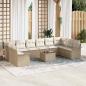 Preview: ARDEBO.de - 11-teiliges Garten Sofa Set mit Kissen in Braun Poly Rattan