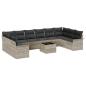 Preview: Gartensofa-set mit Kissen 11 pcs Hellgrau Poly-Rattan