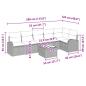 Preview: 7-teiliges Garten Sofa Set mit Kissen Schwarz Poly Rattan