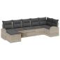 Preview: Garten Sofa Set Set von 7 Beige Rattan, Polyester Garten Sofa Set