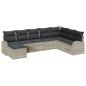 Preview: 8-teiliges Garten-Sofa-Set mit Kissen hellgrau Poly Rattan
