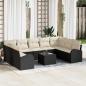 Preview: ARDEBO.de - 9-teiliges Garten-Sofa-Set mit Kissen Braunes Poly-Rattan