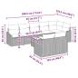 Preview: Garten-Sofa-Set 9-teilig Schwarz Rattan, Polyester Outdoor-Sofa