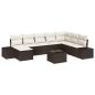 Preview: Gartensofa-set 9 stk. Braun Poly-Rattan