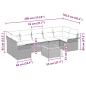 Preview: 8-teiliges Garten Sofa Set mit Kissen Schwarz Poly Rattan Akazie