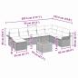 Preview: 9-teiliges Garten-Sofa-Set mit Kissen Grau Poly-Rattan Akazie
