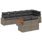 Preview: Gartensofa-set 9 stk. Grau Poly-Rattan