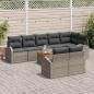 Preview: Gartensofa-set 9 stk. Grau Poly-Rattan
