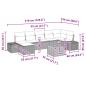 Preview: Garten Sofa Set 8-teilig Beige und Grau Rattan und Stoff Standard