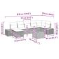 Preview: 8-teiliges Garten-Sofa-Set mit Kissen Grau Poly-Rattan Akazie