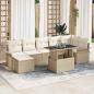 Preview: ARDEBO.de - 8-teiliges Garten Sofa Set mit Kissen Beige Poly Rattan