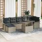 Preview: ARDEBO.de - 8-teiliges Garten Sofa Set mit Kissen Hellgraues Poly Rattan