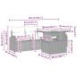 Preview: 5-teiliges Gartensofa-Set mit Kissen in Hellgrau Poly-Rattan