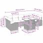 Preview: 8-teilige Garten-Sofaset mit Kissen Hellgrau Poly Rattan