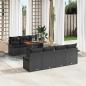 Preview: ARDEBO.de - Garten-Sofa-Set mit Kissen 8 pcs Schwarz