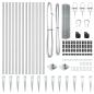 Preview: Zaunpfahlset Set aus 2 Verzinkter Stahl 25 x 1 m Robust