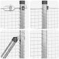Preview: Zaunpfahlset Set aus 2 Verzinkter Stahl 25 x 1 m Robust