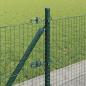 Preview: Geschweißter Drahtzaun mit 13 Flanschpfosten Grün 0.4x50 m Stahl