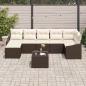 Preview: 7-teiliges Garten Essgruppe mit Kissen Grau Poly Rattan