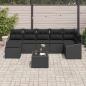 Preview: Garten-Sofa-Set 8 Stk. Schwarz Poly-Rattan