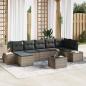 Preview: ARDEBO.de - Garten-Sofa-Set 7 stk. Grau Poly-Rattan