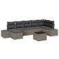 Preview: Garten-Sofa-Set 7 stk. Grau Poly-Rattan