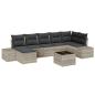 Preview: 8-teiliges Garten Sofa Set mit Kissen Grau Poly Rattan