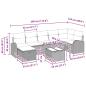 Preview: 8-teiliges Garten-Sofa-Set mit Polstern Grau Poly Rattan