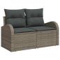 Preview: 8-teiliges Garten-Sofa-Set mit Polstern Grau Poly Rattan