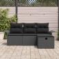 Preview: Gartensofa-set 4 Stk. Poly Rattan