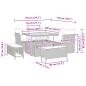 Preview: Gartensofa-set 8 pcs Schwarz Poly-Rattan