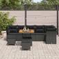 Preview: Gartensofa-set 9 stk. Schwarz Poly-Rattan