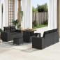 Preview: ARDEBO.de - Gartensofa-set 8 stk. 8-Sitzanzahl Schwarz Poly Rattan