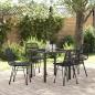 Preview: ARDEBO.de - 5-teiliges Garten Dining-Set Schwarz Poly Rattan