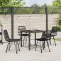 Preview: 5-teiliges Garten Dining-Set Schwarz Poly Rattan