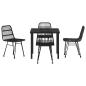 Preview: 5-teiliges Garten Dining-Set Schwarz Poly Rattan