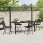 Preview: 5-teiliges Garten-Esstischset schwarz Poly-Rattan