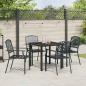 Preview: 5-teilige Garten Essgruppe Anthrazit Stahl