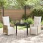 Preview: 3-teiliges Garten-Dining-Set mit Kissen in Beige aus Poly-Rattan