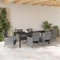 Preview: Garten Essgruppe 7 stk. Grau Poly-Rattan