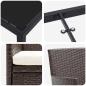 Preview: 3-teiliges Garten Esszimmer Set Braun Poly-Rattan